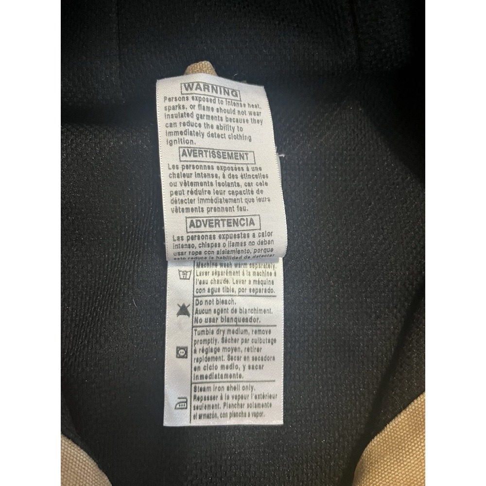 Carhartt Jacket Henkles & McCoy J25 CML Hooded Coat Tan Work Wear Distressed L - Picture 12 of 16